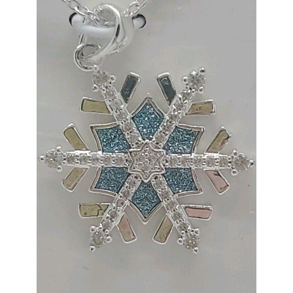 Believe by BRILLIANCE Silver Plated Snowflake Cubic Zirconia 18" Necklace